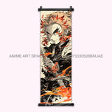 Demon Slayer Hanging Painting Anime Home Decoration Rengoku Kyoujurou Canvas Scrolls Pictures Himejima Gyoumei Poster Wall Art