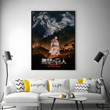 Anime A-Attack on TitanS Poster Versatile HD Waterproof Wall Art Self-Adhesive Decor for Any Space Ideal Gift