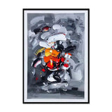 Large Graffiti Abstract Grey Handmade Oil Painting On Canvas Art Modern Acrylic Wall Decor For Home Living Room Artwork