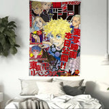 Anime Tokyo Revengers Colorful Tapestry Wall Hanging Bohemian Wall Tapestries Mandala Wall Art Decor