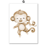 Children's Room Decorative Animal Wall Art Canvas Painting