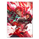Anime Demon Slayer Poster for Wall Art Wallpaper Kimetsu No Yaiba Picture Print Canvas Painting Home Kawaii Room Decor Aesthetic