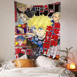 Anime Tokyo Revengers Colorful Tapestry Wall Hanging Bohemian Wall Tapestries Mandala Wall Art Decor