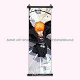Anime BLEACH Figures Posters Kurosaki Ichigo Wall Art Scrolls Picture Kuchiki Rukia Home Decor Canvas Japanese Hanging Painting
