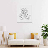 Unique You Wall Art Cute Dog Canvas Painting