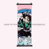 Demon Slayer Hanging Painting Home Decor Kamado Tanjirou Wall Art Anime Poster Uzui Tengen Canvas Scrolls Pictures Living Room