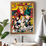 1PC My Hero Academia Bakugo Anime Poster Self-adhesive Art Waterproof Paper Sticker Coffee House Bar Room Wall Decor