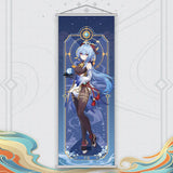 Xiao Yelan Kazuha Hutao Genshin Impact Scroll Canvas Wall Hanging Painting Home Decor Anime Poster Wall Art Room Decoration