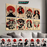 Anime One Piece Home Decoration Canvas Painting Pictures Monkey D. Luffy Figures Wall Art Prints Poster For Living Room No Frame