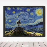 The Legend of Zelda Poster Van Gogh Starry Night Canvas Painting Japanese anime game  Wall Art Living Room Decor Home Decor