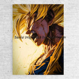 Hot-blooded Anime Figures Dragon Ball Super Saiyan Goku Gohan Vegeta HD Poster Art Picture Living Home Decorative Painting Gift
