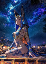 Fantasy Art Sexy Cartoon Animal Roleplay Anime Girl Dark Demon Witch Abstract Poster Canvas Painting Wall Art Picture Home De