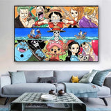 Classic Anime One Piece HD Canvas Painting Monkey D. Luffy Poster Print Watercolor Wall Art Picture Modern Home Decor Kids Gifts