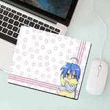 Lucky Star Mouse Pad Anime Mousepad Konata Izumi Mouse Mat Pad for Computer Mouse Peds Cute  Carpet  Kawaii Rug Blue Desk Mats