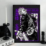 Jujutsu Kaisen Anime Wall Art Prints Poster Gojo Satoru Fujiwara Megumi Itadori Yuji Canvas Painting Home Decor Poster Fans Gift