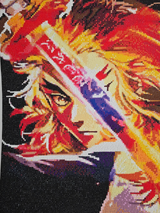 Demon Slayers Kyojuro Rengoku 5D 14x17 Custom Wood Framed Wall Art Painting