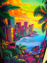 Sparkling 5D Beach Vacation Custom Framed Wall Art Painting