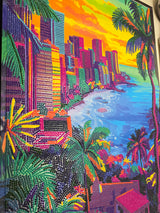 Sparkling 5D Beach Vacation Custom Framed Wall Art Painting